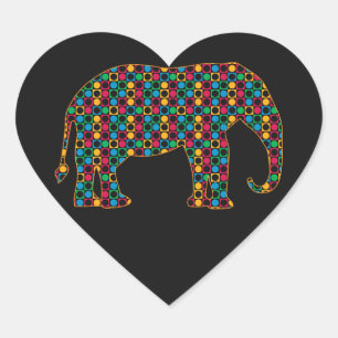 Elephant Heart Sticker