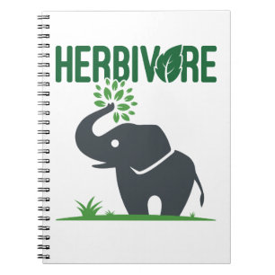 Elephant Herbivore Plant Eating Notebook