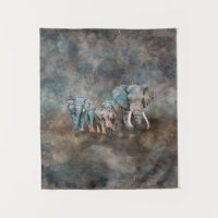 Elephant herd Digital Art