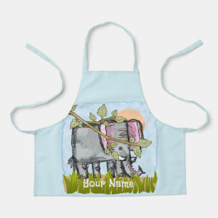Elephant Hiding Apron