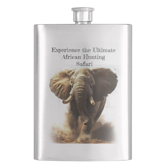Elephant Hip Flask (Front)