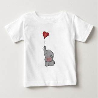 Elephant Holding Balloon Baby T-Shirt