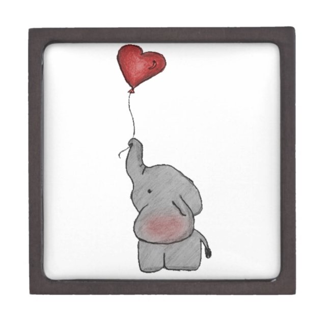 Elephant Holding Balloon Jewellery Box (Front)