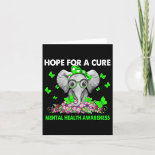 Elephant Hope For A Cure Mental Health Awareness _ Card