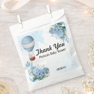 Elephant Hot Air Balloon Blue Hydrangea Favour Bag