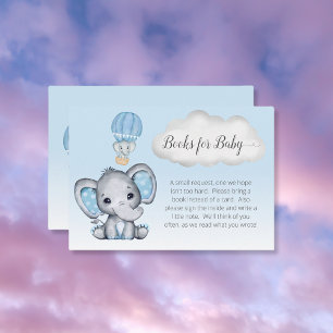 Elephant Hot Air Balloon Books for Baby Boy Enclosure Card