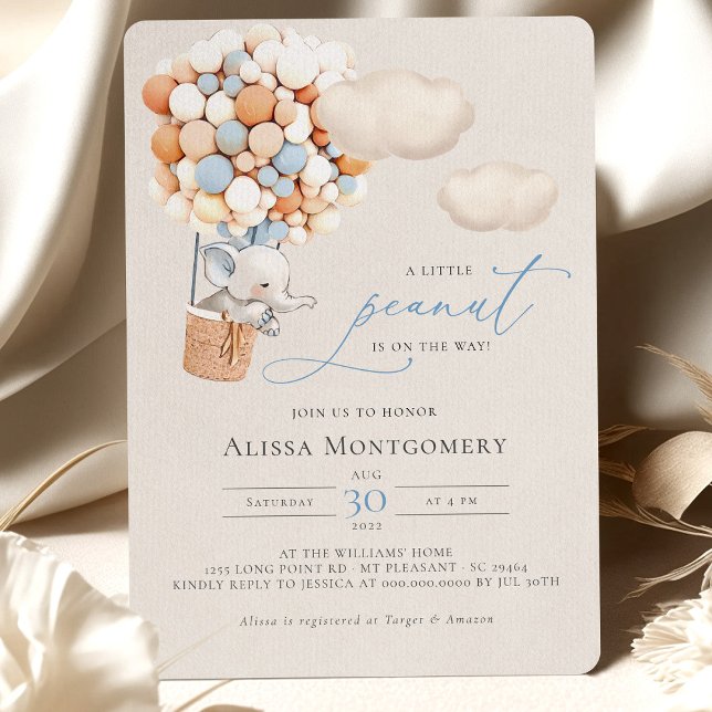Elephant Hot-Air Balloon Invitation (Creator Uploaded)
