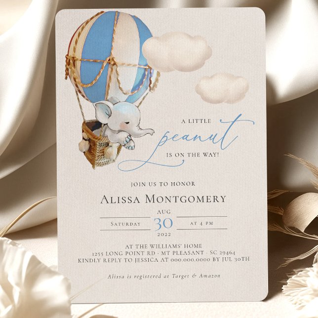 Elephant Hot-Air Balloon Invitation (Creator Uploaded)