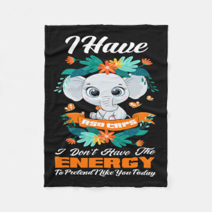 Elephant I Have Rsd Crps Awareness  Fleece Blanket