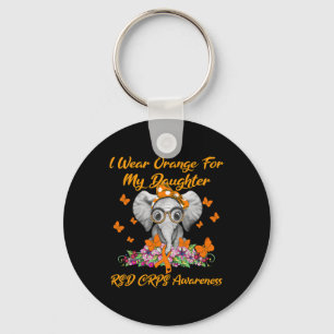 Elephant I Wear Orange For My Daughter Rsd Crps Aw Key Ring