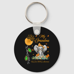 Elephant I Wear Orange For My Grandma Rsd Crps Awa Key Ring