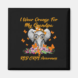 Elephant I Wear Orange For My Grandpa Rsd Crps Awa Magnet