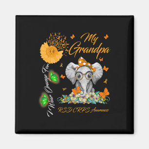 Elephant I Wear Orange For My Grandpa Rsd Crps Awa Magnet