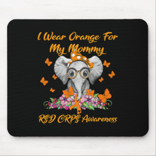 Elephant I Wear Orange For My Mummy Rsd Crps Aware Mouse Pad