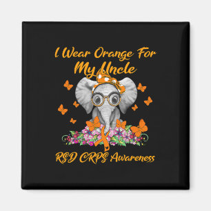 Elephant I Wear Orange For My Uncle Rsd Crps Aware Magnet