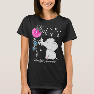 Elephant I Wear while For Paralysis Awareness  T-Shirt