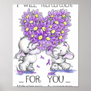 Elephant I Will Remember For You Flower Heimerheim Poster