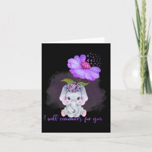 Elephant I Will Remember For You Sunflower Heimerh Card
