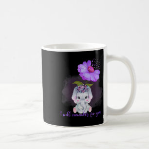 Elephant I Will Remember For You Sunflower Heimerh Coffee Mug