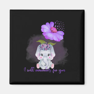 Elephant I Will Remember For You Sunflower Heimerh Magnet