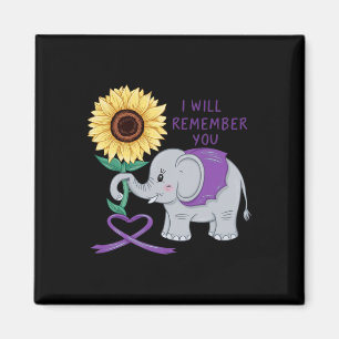 Elephant I Will Remember For You Sunflower Heimerh Magnet