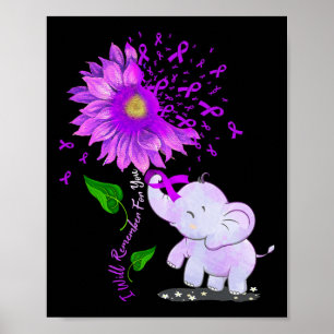 Elephant I Will Remember For You Sunflower Heimerh Poster