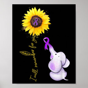 Elephant I Will Remember For You Sunflower Heimerh Poster