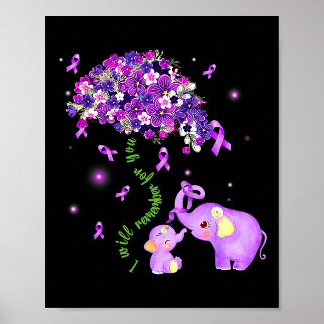 Elephant I Will Remember For You Sunflower Heimerh Poster (Front)