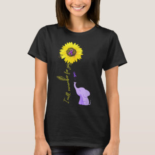 Elephant I Will Remember For You Yellow Sunflower T-Shirt