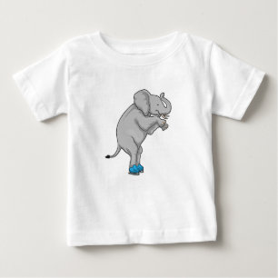 Elephant Ice skating Ice skates Baby T-Shirt