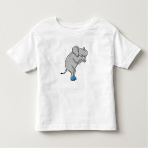 Elephant Ice skating Ice skates Toddler T-Shirt
