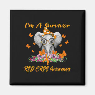 Elephant I'm A Survivor Rsd Crps Awareness Magnet