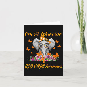 Elephant I'm A Warrior Rsd Crps Awareness Card