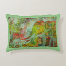 Elephant image accent pillow