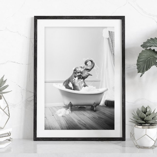Elephant in a bathtub Poster (Creator Uploaded)