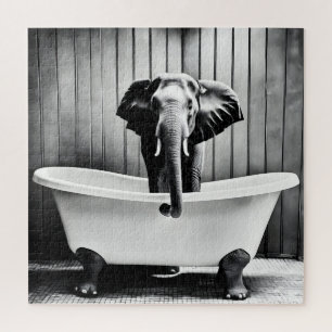Elephant in bath jigsaw puzzle