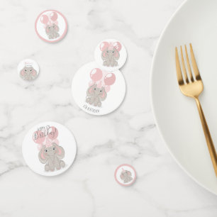 Elephant in Birthday Party Hat Confetti