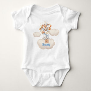 Elephant in Hot-Air-Balloon Baby Bodysuit