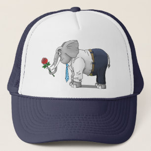 Elephant in Love Valentine's Day Trucker Hat