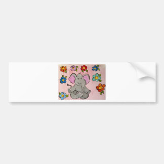 Elephant in meditation bumper sticker