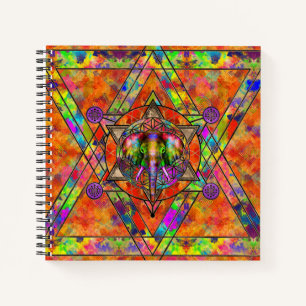 Elephant in Sacred Geometry Composition - Colour Notebook