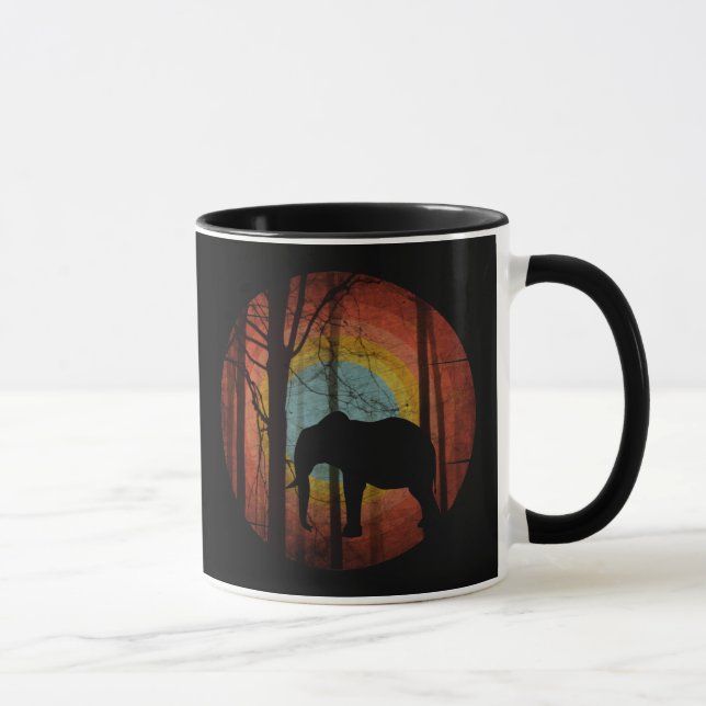 ELEPHANT IN THE WOODS FOREST MUG (Right)