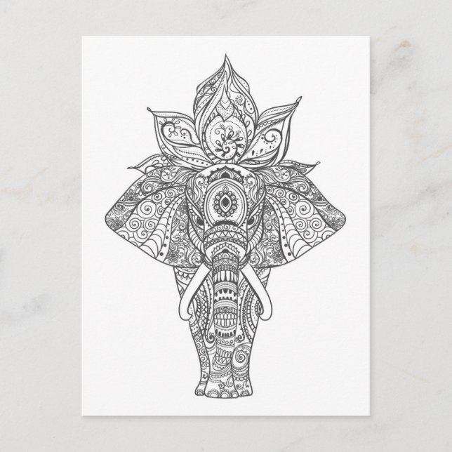 Elephant Inspired Postcard (Front)