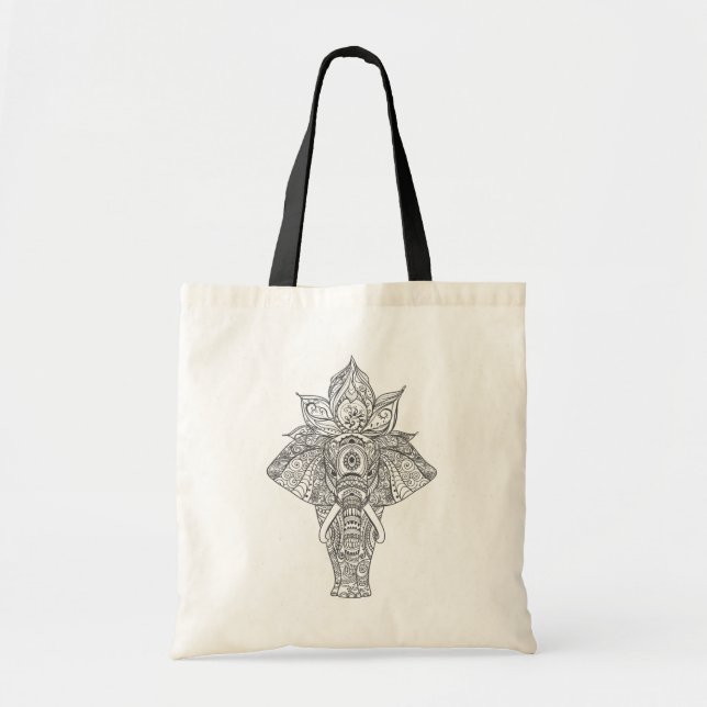Elephant Inspired Tote Bag (Front)