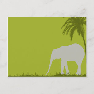 Elephant Invitation Postcard