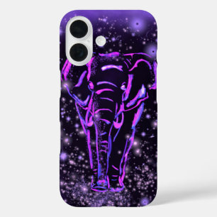 Elephant iPhone Case In Purple Pink Night