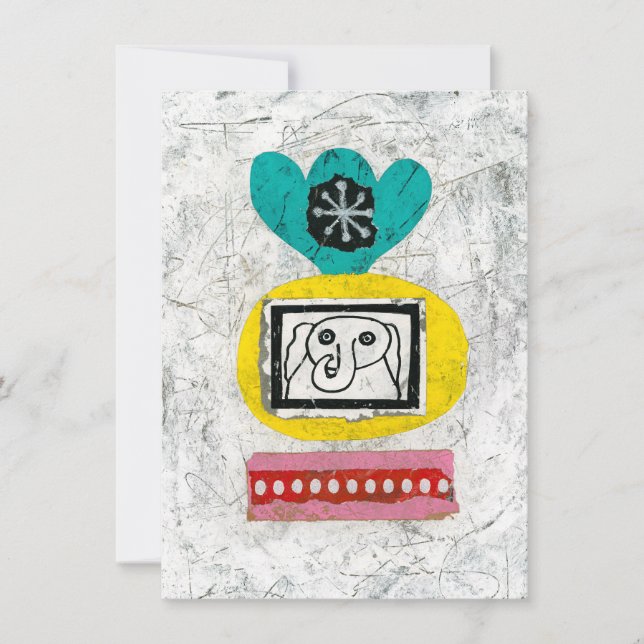 Elephant Is Wired Greeting Card (Front)
