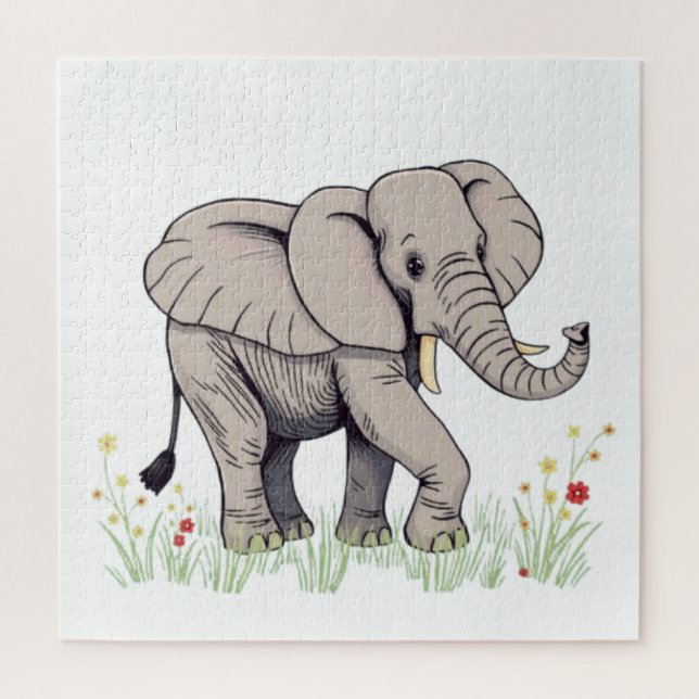 Elephant Jigsaw Puzzle (Vertical)