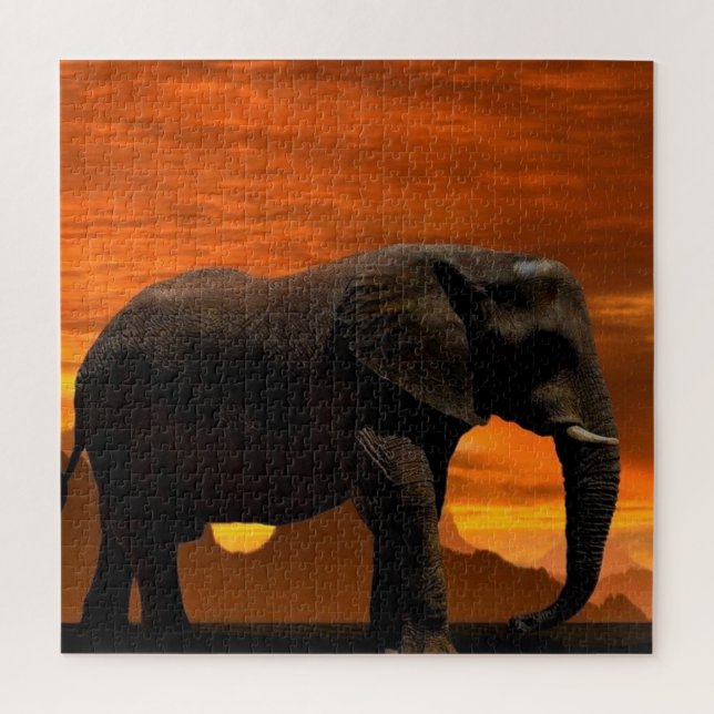 Elephant Jigsaw Puzzle (Vertical)