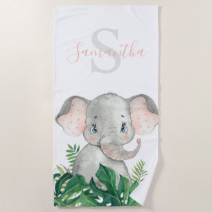 Elephant jungle safari beach towel